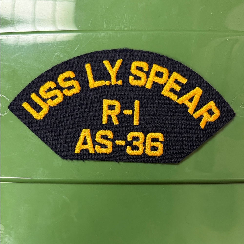 USS LY Spear R-1 AS-36 embroidered naval Patch